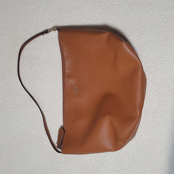 Guess Tan Leather Shoulder Bag - Picture 1 of 7